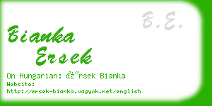 bianka ersek business card